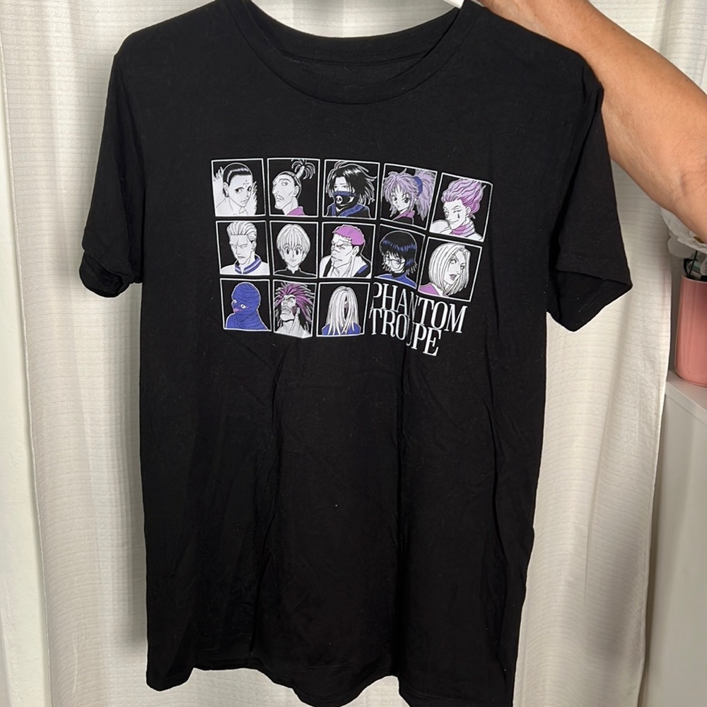 Black shirt for anime fans.